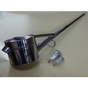 画像1: ステン製竿長盆栽ジョーロ 4号