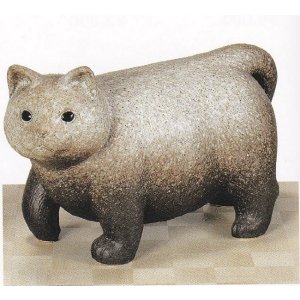 画像1: でぶねこ(粉引風)12号