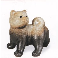 犬ふりむき(粉引風)10号
