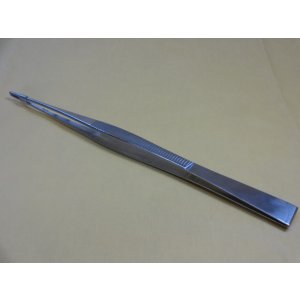 画像1:  八木光 ステン製ロングピンセット(直)