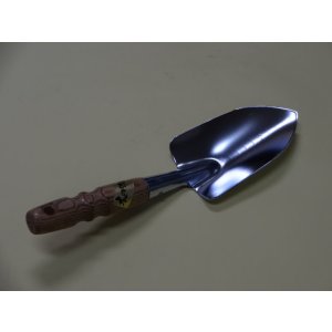 画像1: 焼木柄 ステン移植ゴテ 太