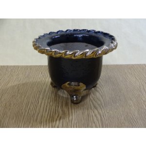 画像1: フチ金富貴蘭鉢 4号