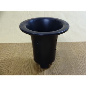 画像1: オモト用プラスチックポット40(黒)
