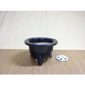 画像1: 楽風富貴蘭鉢 4号(鉢底サナ付き)
