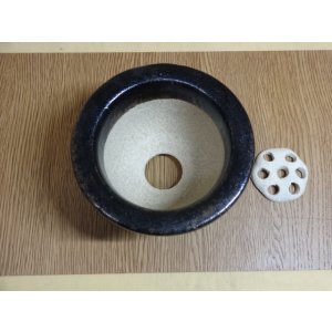 画像2: 楽風富貴蘭鉢 4号(鉢底サナ付き)