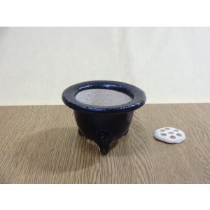 画像1: 楽風富貴蘭鉢 3号(鉢底サナ付き)