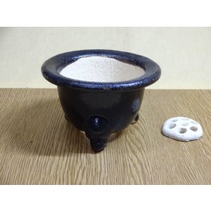 画像1: 楽風富貴蘭鉢 3.5号(鉢底サナ付き)