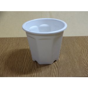 画像1: MKポット 3.5号(白)