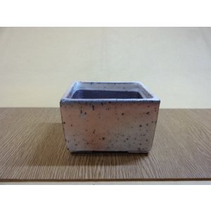 画像1: 正角鉢/3号/粉引