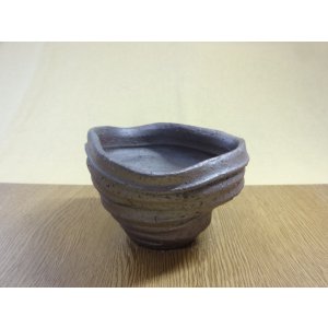 画像3: 松下凡才 焼〆手捻り鉢 5号(b)