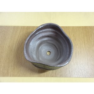 画像1: 松下凡才 焼〆手捻り鉢 5号(b)