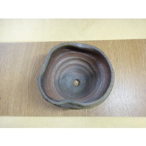 画像1: 松下凡才 焼〆手捻り鉢 5号(d)