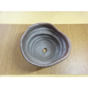 画像1: 松下凡才 焼〆手捻り鉢 5号(e)