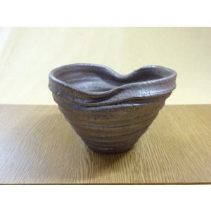 画像2: 松下凡才 焼〆手捻り鉢 5号(f)