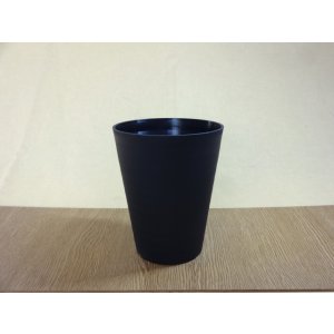 画像1: セラアート長鉢4.5寸(黒)