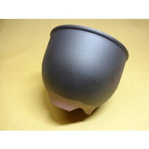 画像2: 伝市鉢 コウロ型黒化粧4号