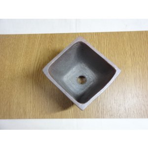 画像2: 足高角鉢/3号/焼〆