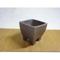 足高角鉢/3号/焼〆