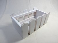木製バスケット(白塗り)