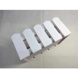 画像3: 木製バスケット(白塗り)