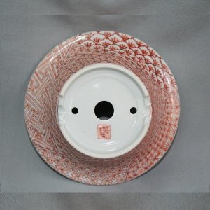 画像8: 九谷焼(瑛生)赤絵小紋4号丸鉢