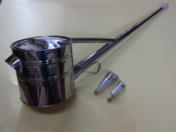 画像1: ステン製竿長盆栽ジョーロ 6号 (1)